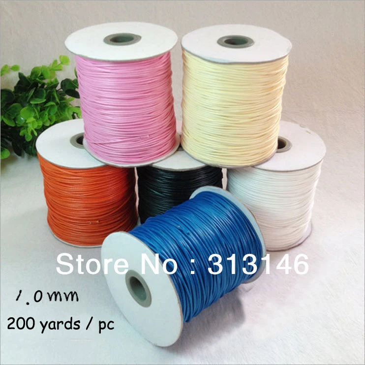 0.5/1/1.5/2mm Eco-Friendly Polished 200 Yards Wax Cord Thread Waxed Cord Rope - Image 3 of 4