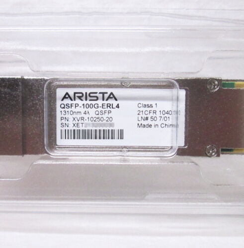 Genuine ARISTA QSFP-100G-ERL4 100GBASE-ERL4 QSFP transceiver XVR-10250-20 - Picture 2 of 5