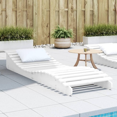 Gecheer Lounger Bed Wooden Relaxing Chairs Sunloungers for Patio, Garden, R9E4