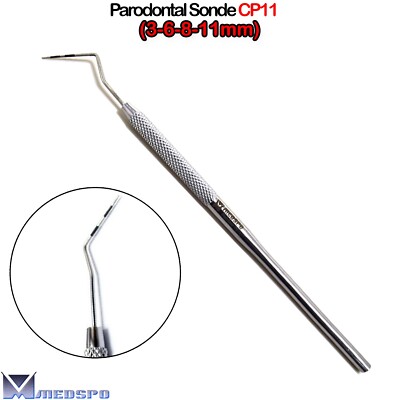Parodontal Sonde Taschentiefenmessung Zahnsonde Diagnostische Farbcodiert CP11