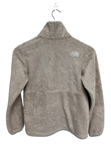 The North Face Girl's Long Sleeve Cream Fleece Zip Up Sweatshirt Size M (10/12) - Picture 4 of 12