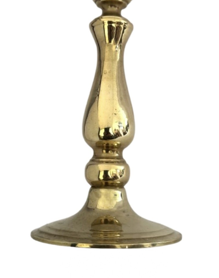 Pair Of Heavy Solid Brass Candlesticks 7 inches Tall Candle Holders eBay