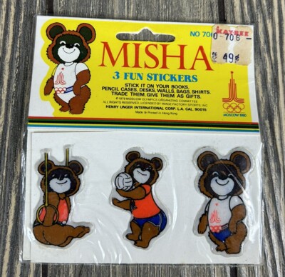 Vintage 1979 Misha 3 Fun Stickers And Job Chart  
