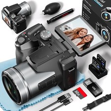 Digitalkameras 5K 64MP 16X Kompaktkamera Anti-Shake für Vlogging Mit 32GB TF