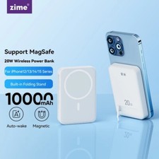 Zime Magnetic Wireless Charging Power Bank 10000mAh External Battery Pack Portab