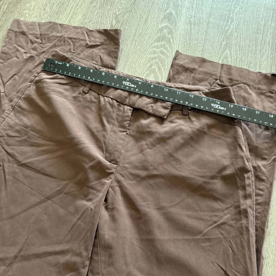 Pantalones relajados de pierna ancha Bass Stretch Y2K para mujer - talla 6 marrón Foto 3 de 4