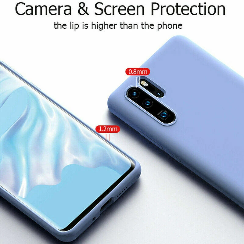 For Huawei P50 P40 Pro P30 P20 Lite Mate 30 20 Liquid Silicone Soft Case Cover - Image 3 of 4