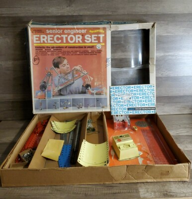 Vintage Gilbert Senior Engineer Erector Set Motorized 