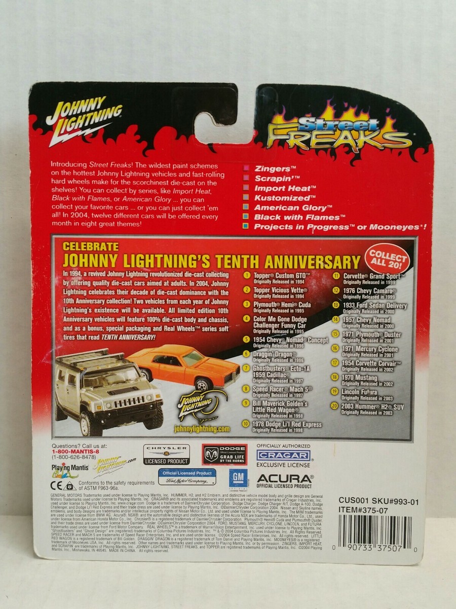 Johnny Lightning Street Freaks Import Heat 97 Acura NSX Orange