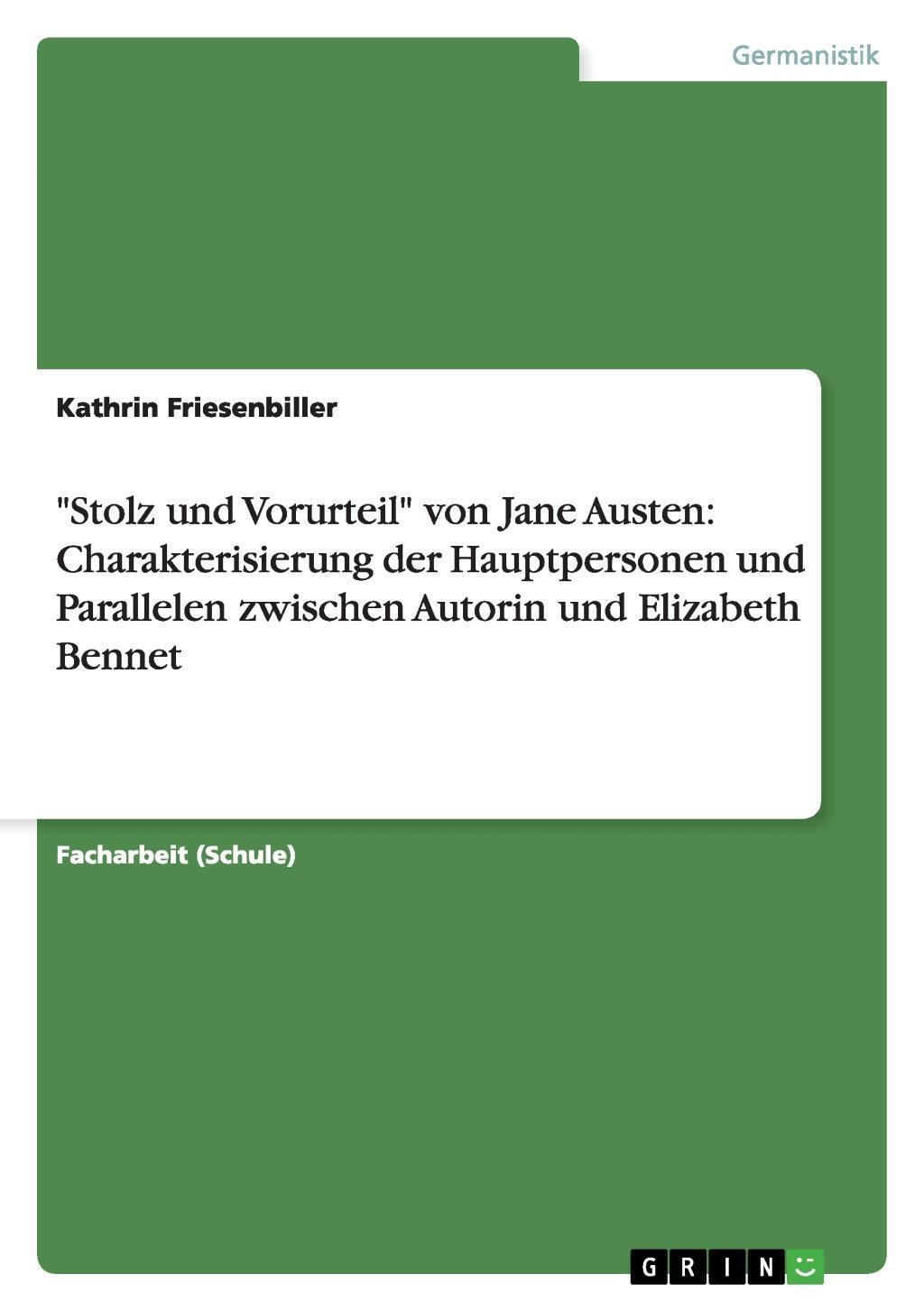 Thumbnail - stolz Und Vorurteil"" Von Jane Austen: Charakterisierung Der