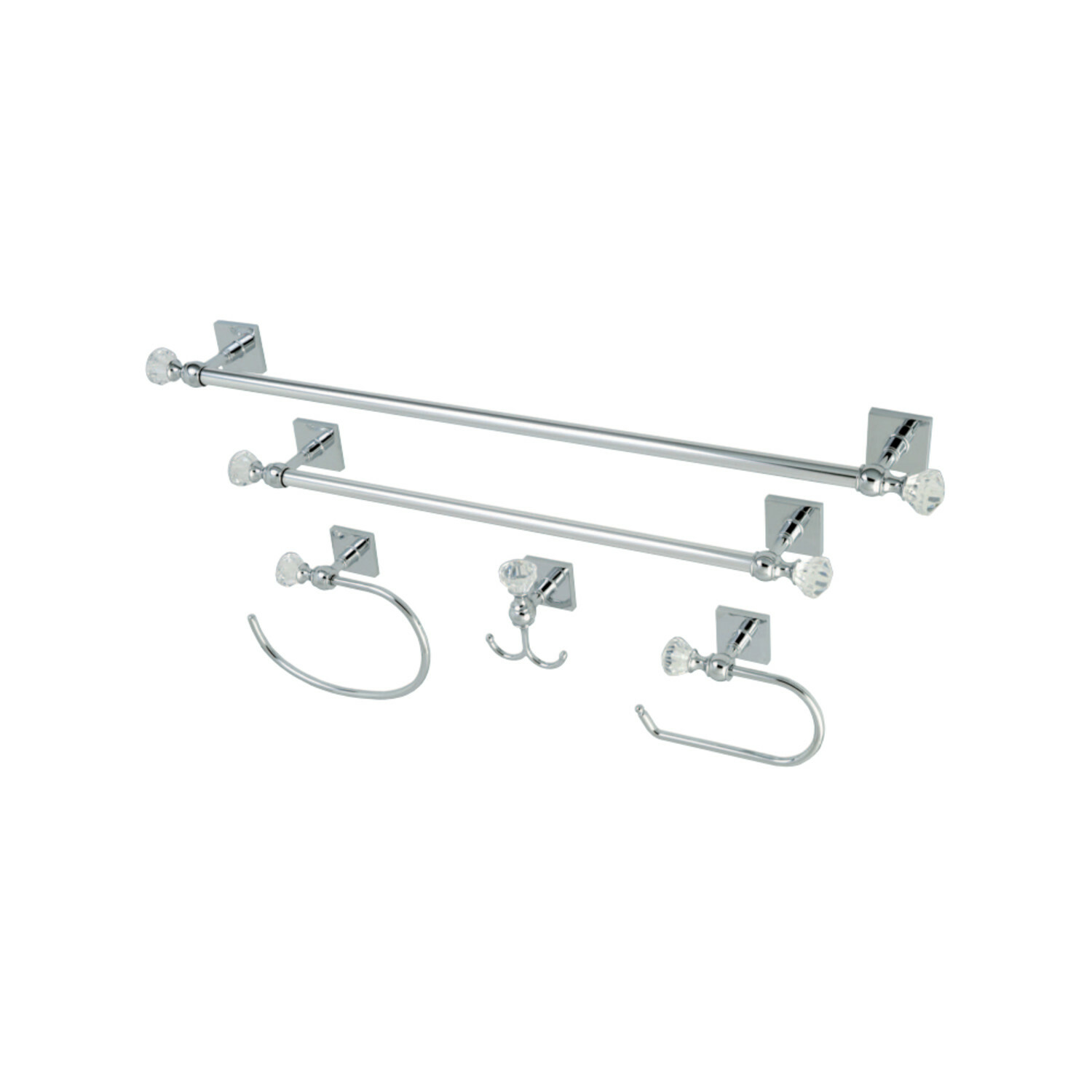 Kingston Brass BAHK70512478C 18" and 24" Towel Bar Bathroom Accessory Set,Chrome