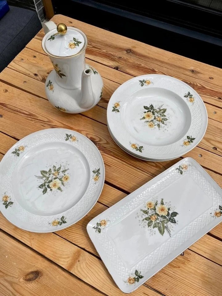 Vintage Seltmann Weiden Porzellan Teller Schüssel Krug Konvolut