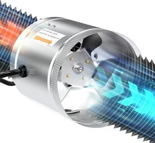 8" Silent Inline Duct Fan Ventilation Hydroponics Exhaust Meeting Room Office