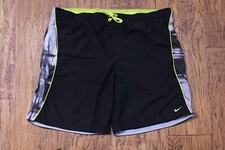 Nike Black/Gray Swimwear Trunks Men's XL Great