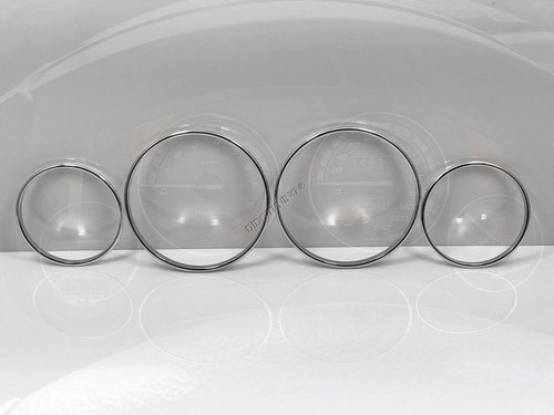 For Honda CR-X Crx Del Sol Chrome Gauge Trim Dial Rings Polished Alloy 4pcs - Imagen 2 de 11