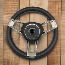 New Gussi Italia Boat Steering Wheel Polished Stainless Steel Spokes KEYED HUB