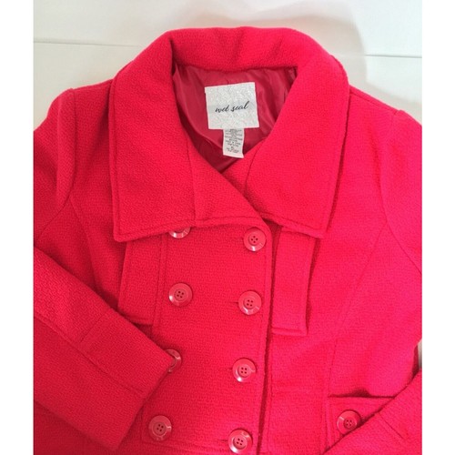 Wet Seal Jacket Juniors Extra Large Pink Wool Blend ~ Lighter Weight - Picture 5 of 11