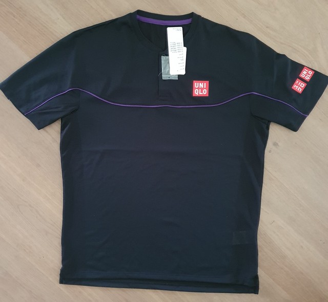Roger Federer RF shirt Uniqlo L US Open/Basel 2022 Neu Deadstock Roger Federer RF shirt Uniqlo L US Open/Basel 2022 Neu Deadstock