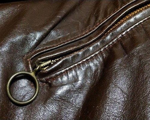 60's Brooks Double Riders Jacket Brown TALON Zipper Vintage F/S from Japan - Picture 4 of 9