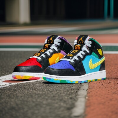 black green yellow and red jordans