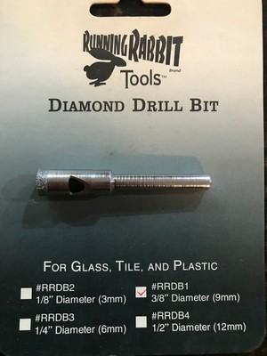 Running Rabbit 3/8'' Diamond Coated Glass Drill