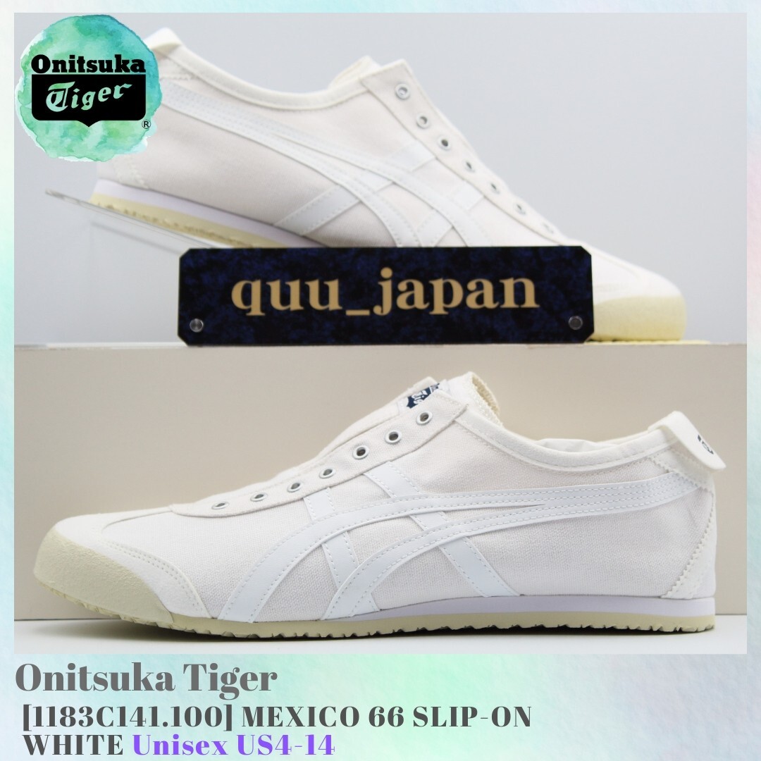 Onitsuka Tiger MEXICO 66 SLIP-ON 1183C141-100 WHITE Unisex US4-14