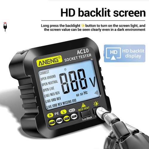 Digital Electric Outlet Tester Socket Circuit Polarity Voltage Detector 90-250V - Picture 3 of 14