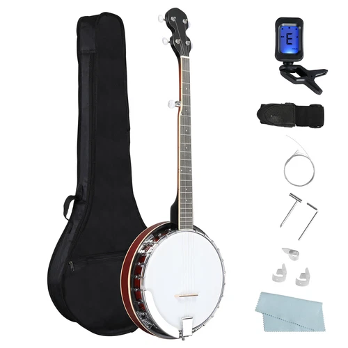 Full Size 5 String Right Handed Banjos Set with Closed Solid Sapele Back US - Bild 12 von 16