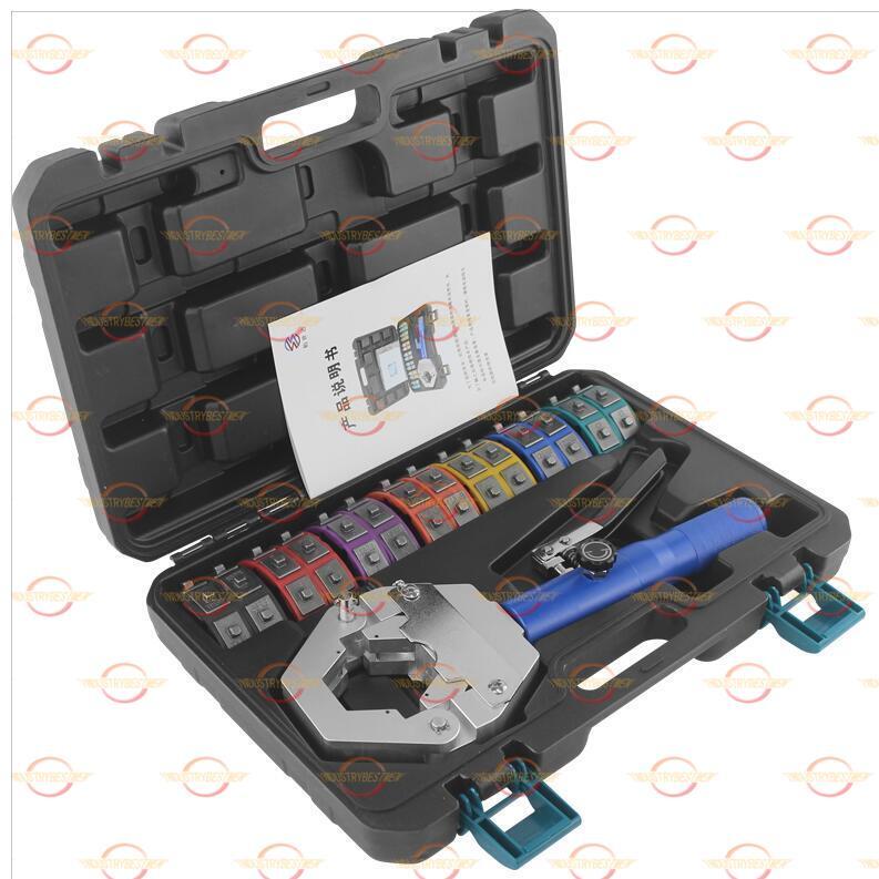 Hydraulic A/C Hose Crimper Kit With 7 Die Sets - Manual Crimper For Automotive AC Repair