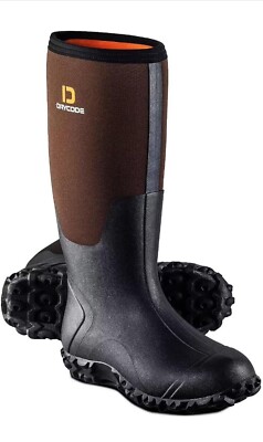 D DRYCODE Work Boots for Men with Steel Shank, Waterproof Rubber Boots Size 7