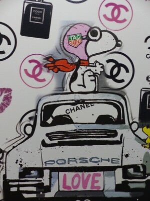 DEATH NYC ''in valuable wooden frame'' lithograph ltd. edit. of ''Porsche'' 3D Seal