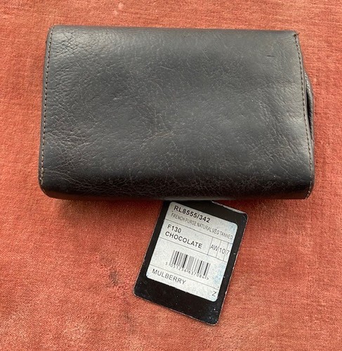 Mulberry Chocolate French Purse/Wallet Small Grain leather - Picture 3 of 10