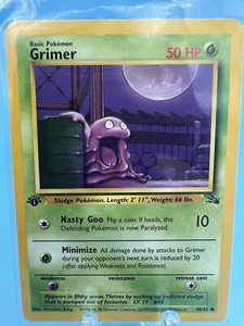 Pokémon Card Grimer Fossil 48/62 1st Edition Common WOTC Vintage NM (1)