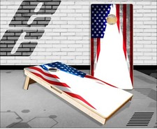 American Flag Triangle Cornhole Boards Bean Bag Toss Game