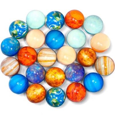Pllieay 24PCS Space Solar System Eight Planets Themed Bouncy Balls for Kids P...
