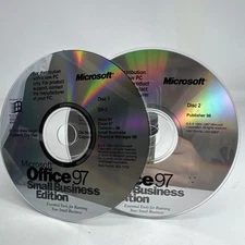 Microsoft Office 97 Small Business Edition x2 Discs Word Excel Outlook 98