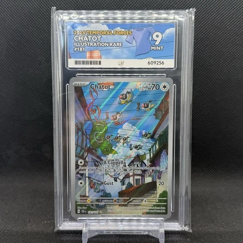 Pokémon TCG Chatot 181/162 Temporal Forces GRADED ACE 9