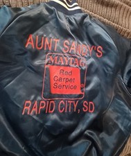Vtg Aunt Sandys Maytag Red Carpet Service Rapid City SD Jacket XL READ