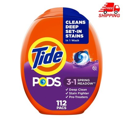 Tide PODS Spring Meadow Laundry Pacs 112 Count Free Ship