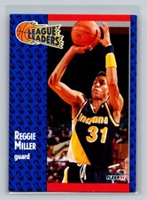 1991-92 Fleer League Leaders #226 Reggie Miller Indiana Pacers Basketball Card