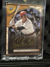 Carlton Fisk Museum Framed Autograph Card /35 🔥🔥⚾️⚾️￼ Hall Of Famer