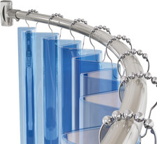 20-84 Inches Arched Curved Shower Curtain Rod, Heavy Duty Shower Rod Rust Proof