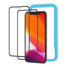 Nimaso Iphone 11/Xr Tempered Glass Screen Protector, Set Of 2, With Guide Frame_