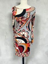 EMILIO PUCCI Multicolor Patterned Logo Stretch Dress Size US 4