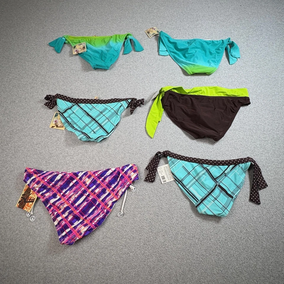Lote de corbatas de bikini hobie para mujer pequeñas medianas grandes XL a cuadros a lunares Foto 2 de 4