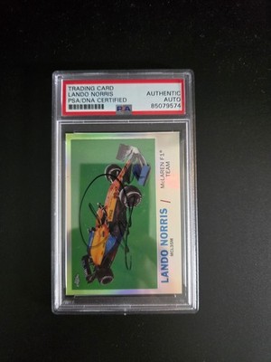 Lando Norris Autograph PSA Certified Topps Chrome