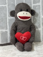 Dan Dee 20 Inch Brown Sock Monkey Plush Soft Clean