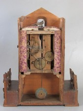 ANTIQUE CUCKOO CLOCK BEHA? working RESTORE wooden plates, articulated bird, NICE