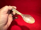 SCARCE CIVIL WAR ERA SOLDIER'S CARVED HORN CAMP SPOON