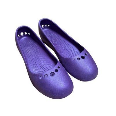 Crocs Women Purple Kadee Ballet Flats Slip On Comfort Shoes Size 7